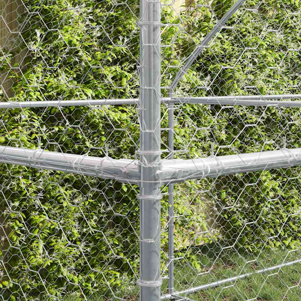 Kućica za pse 2 pcs Srebrno 4 x 2 x 2 m Pocinčani čelik