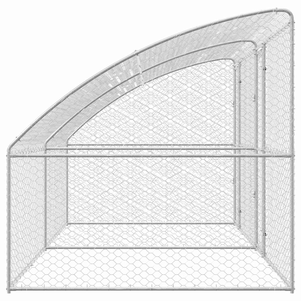 Kućica za pse 2 pcs Srebrno 4 x 2 x 2 m Pocinčani čelik