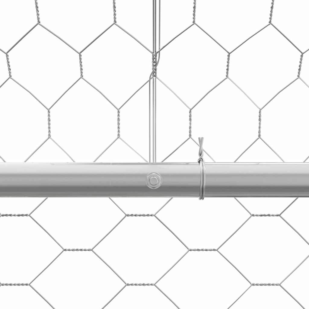Kućica za pse 2 pcs Srebrno 4 x 2 x 2 m Pocinčani čelik