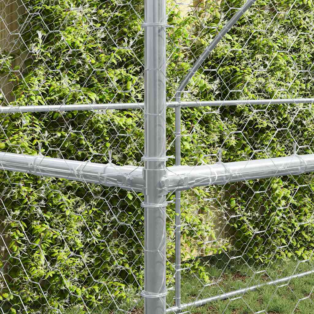 Kućica za pse 2 pcs Srebrno 4 x 2 x 2 m Pocinčani čelik