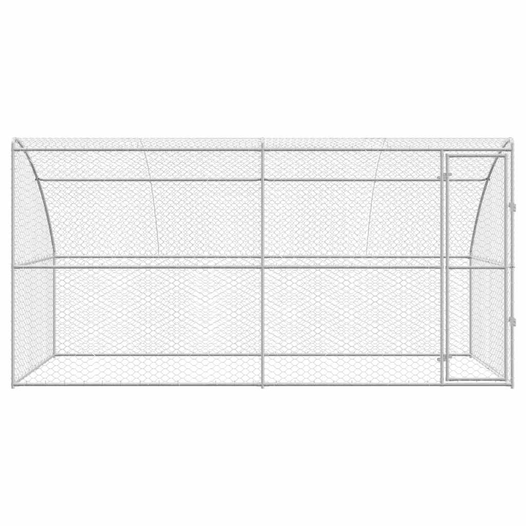 Kućica za pse 2 pcs Srebrno 4 x 2 x 2 m Pocinčani čelik