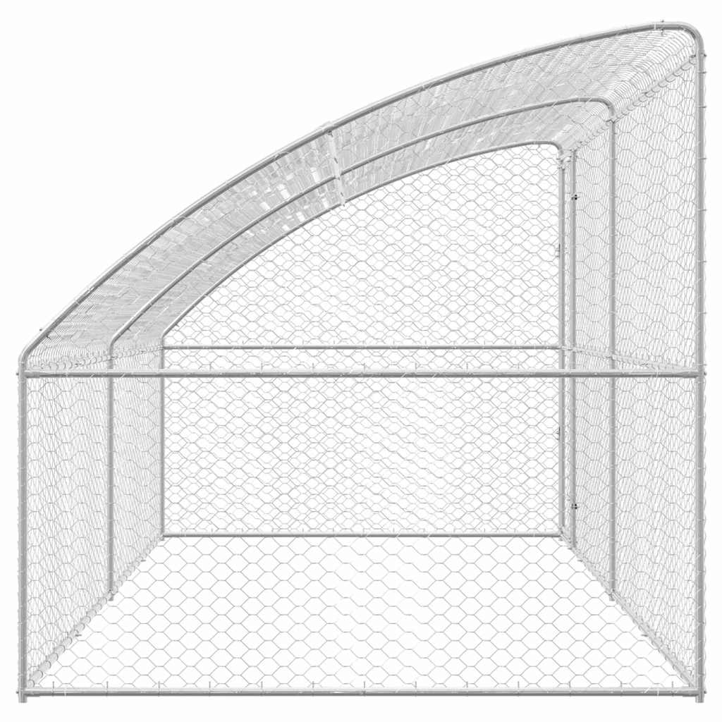 Kućica za pse 2 pcs Srebrno 4 x 2 x 2 m Pocinčani čelik