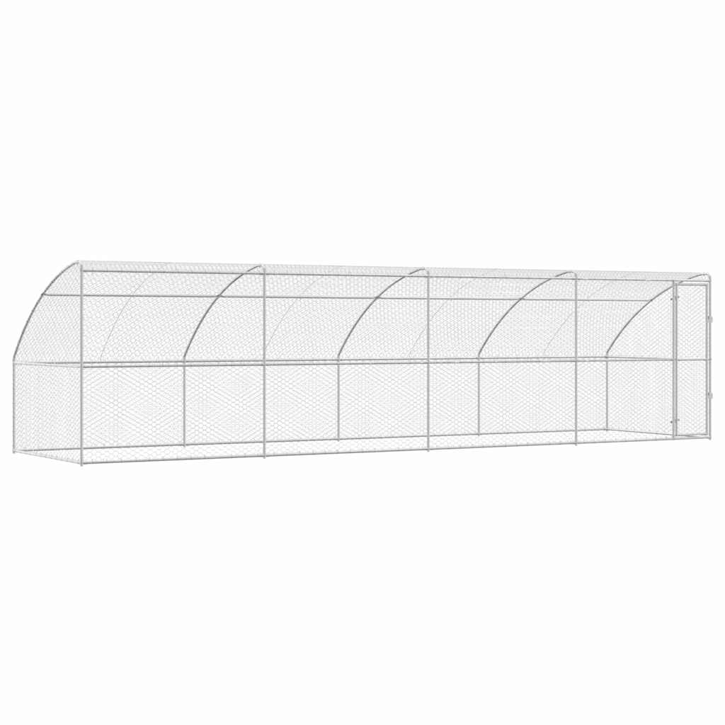 Kućica za pse 4 pcs Srebrno 8 x 2 x 2 m Pocinčani čelik