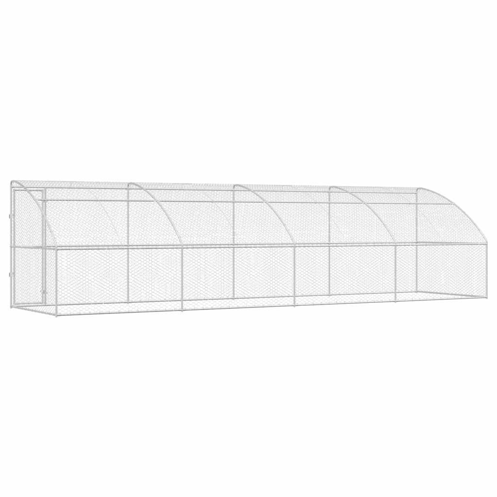 Kućica za pse 4 pcs Srebrno 8 x 2 x 2 m Pocinčani čelik