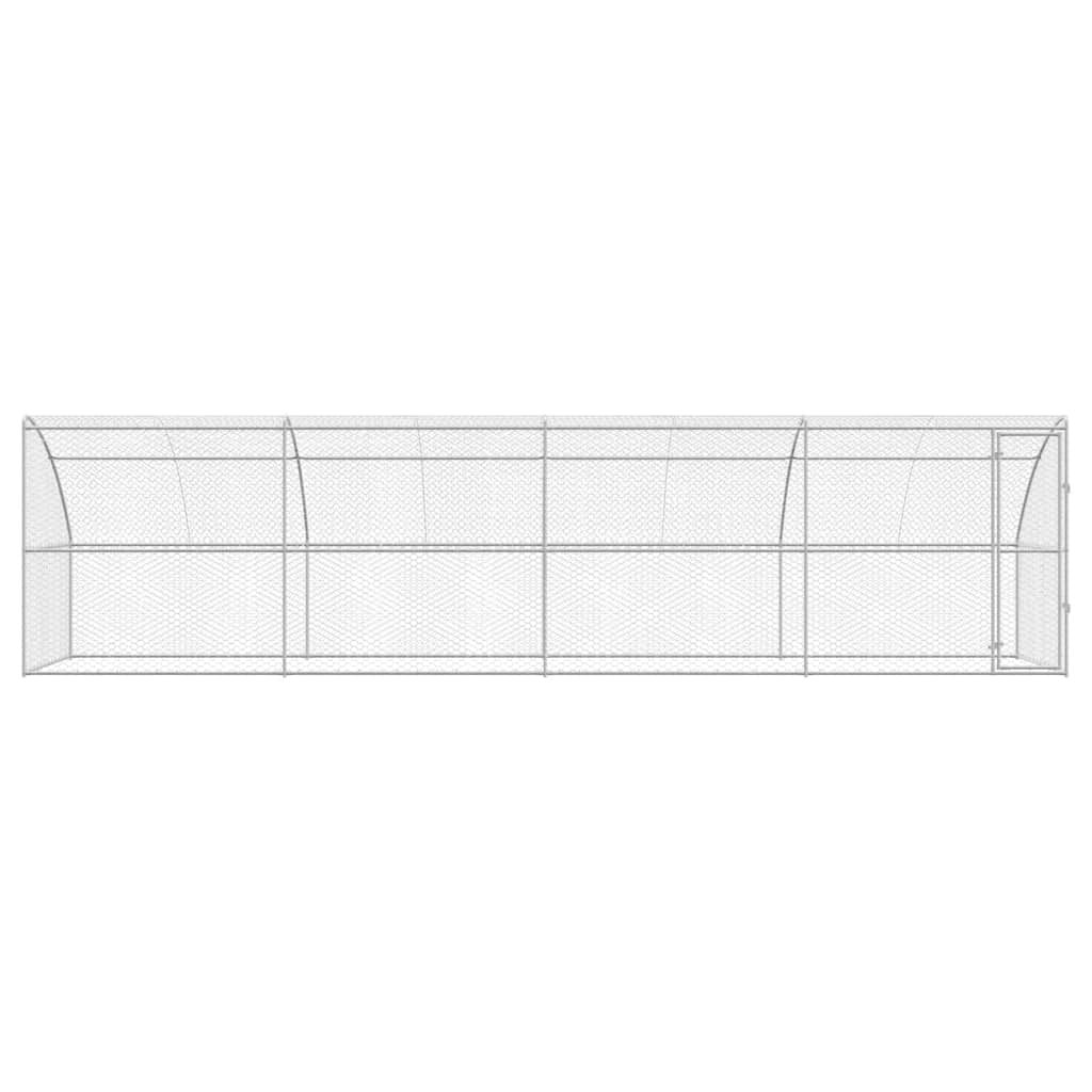 Kućica za pse 4 pcs Srebrno 8 x 2 x 2 m Pocinčani čelik