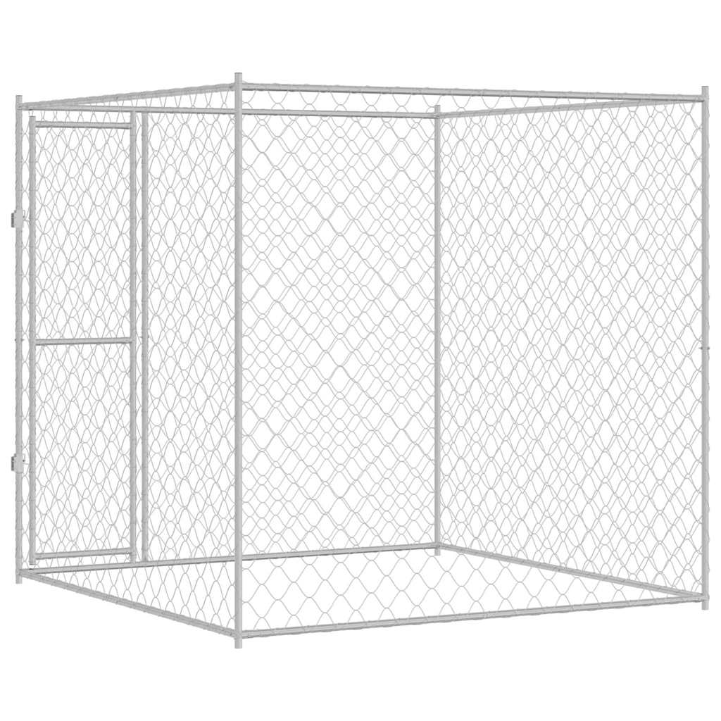Kavez za pse Srebrno 200 x 200 x 200 cm Cinkani čelik