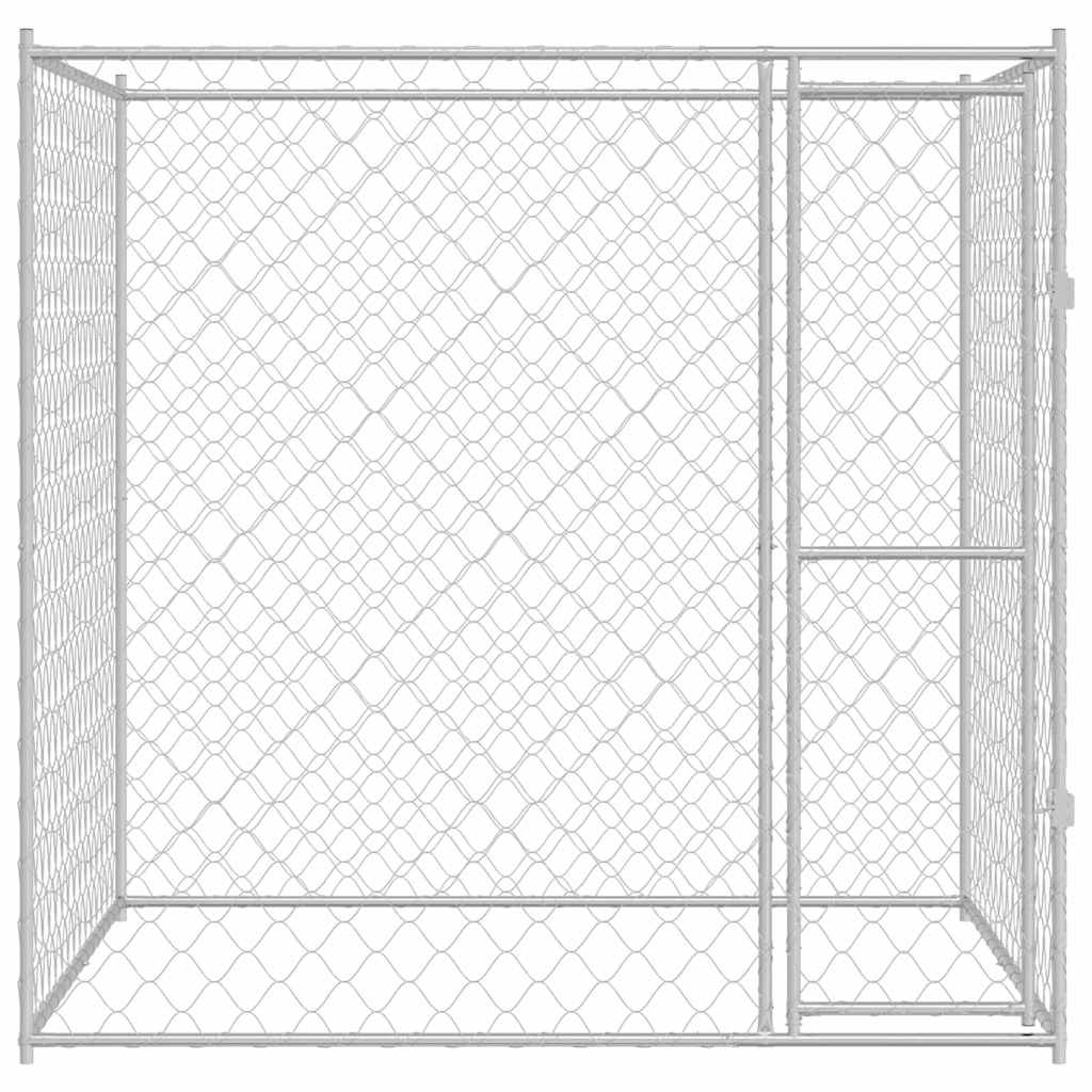 Kavez za pse Srebrno 200 x 200 x 200 cm Cinkani čelik