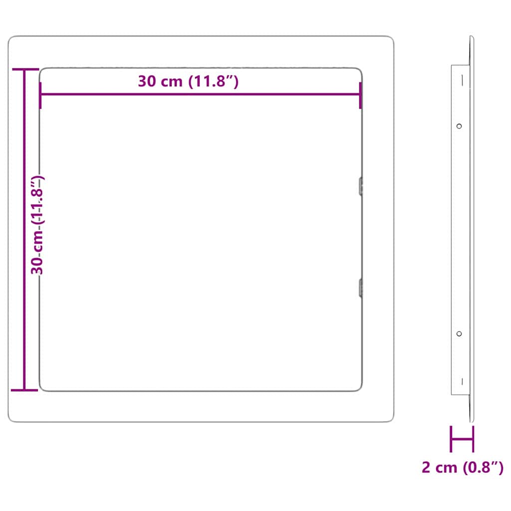 Paneli za pristup Bijelo 30 x 30 cm ABS plastika