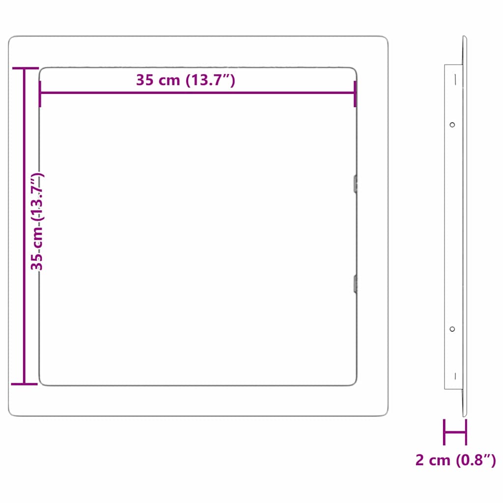 Paneli za pristup Bijelo 35 x 35 cm ABS plastika