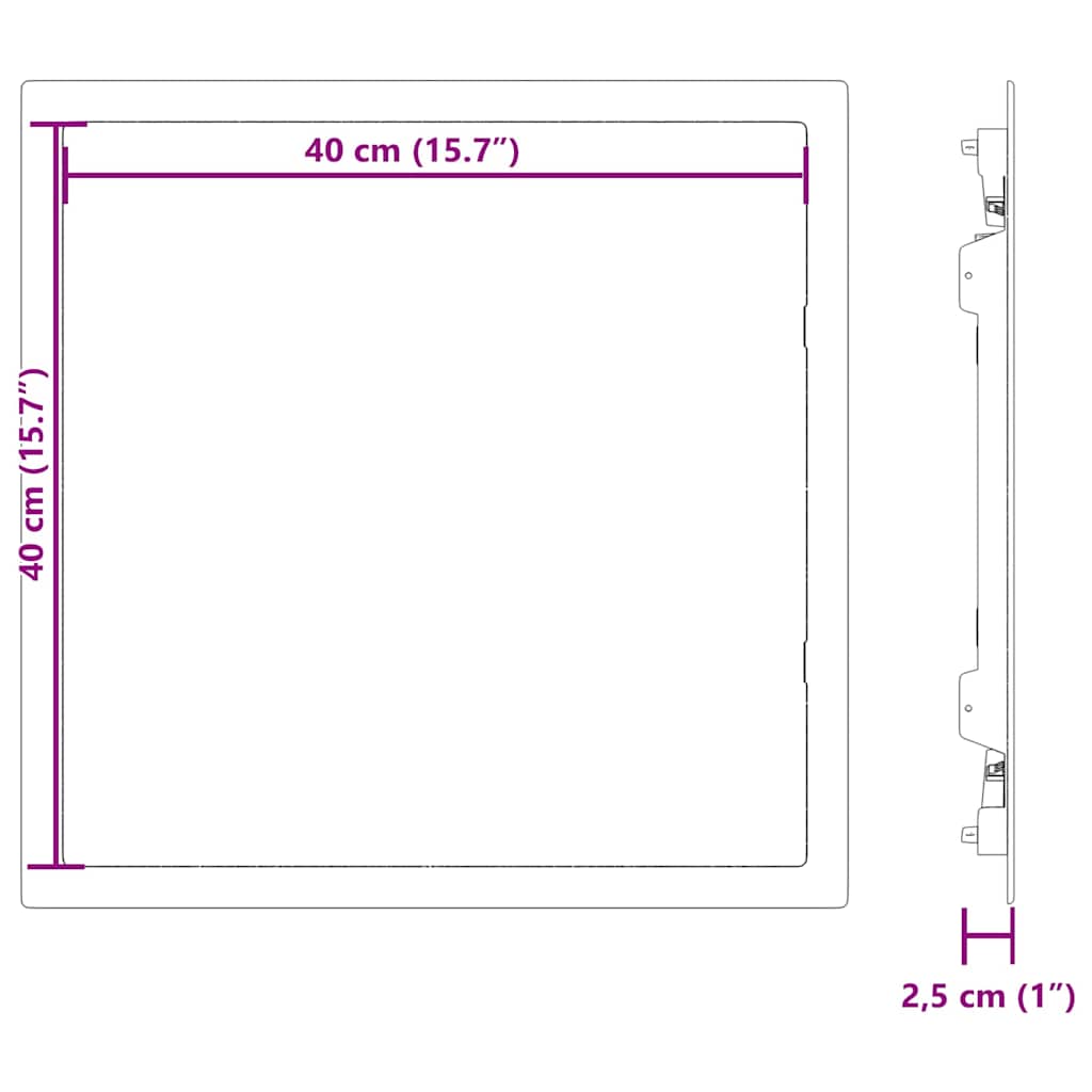 Paneli za pristup Bijelo 40 x 40 cm ABS plastika