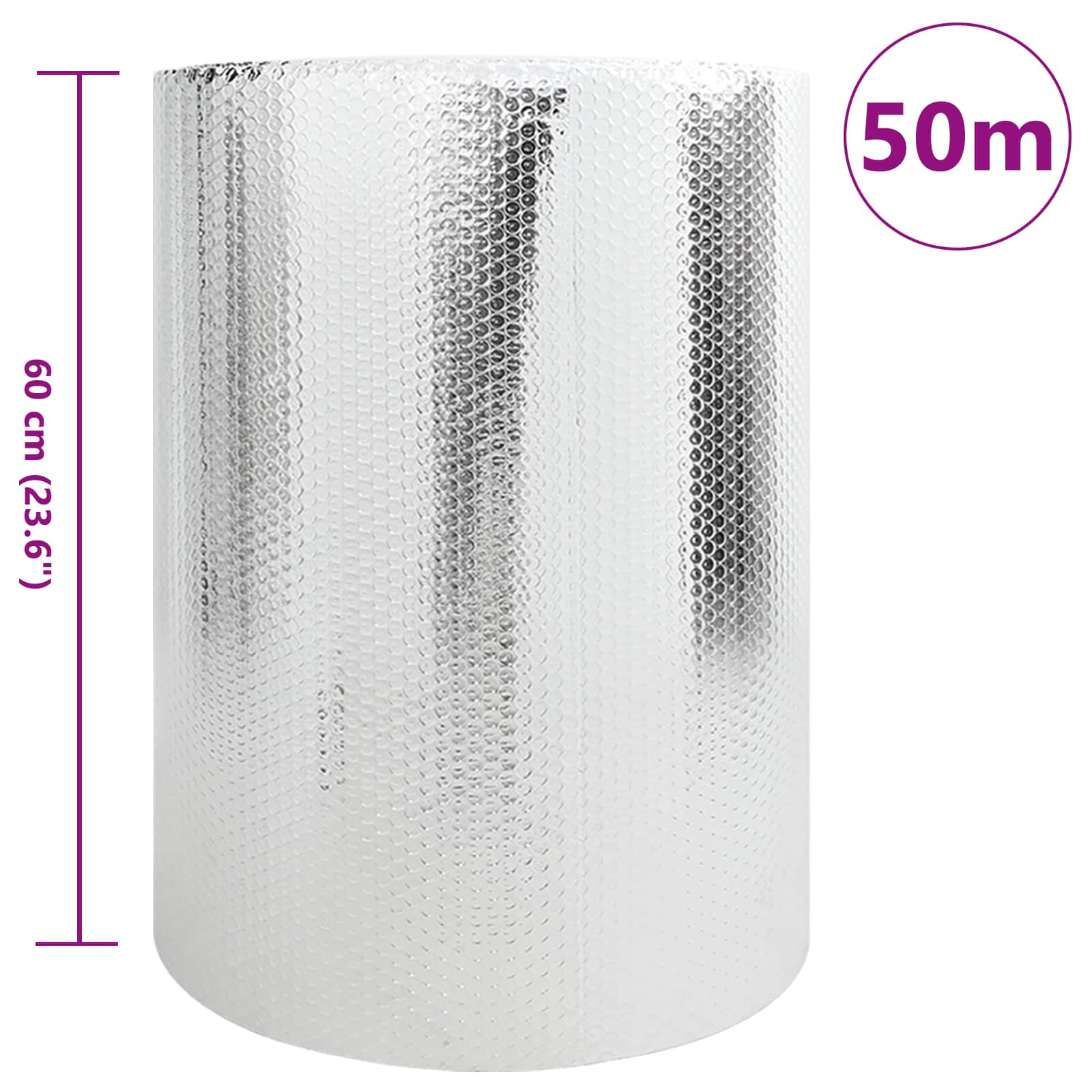 Reflektor topline za radijator Srebrno 50 x 0,6 m Polietilen