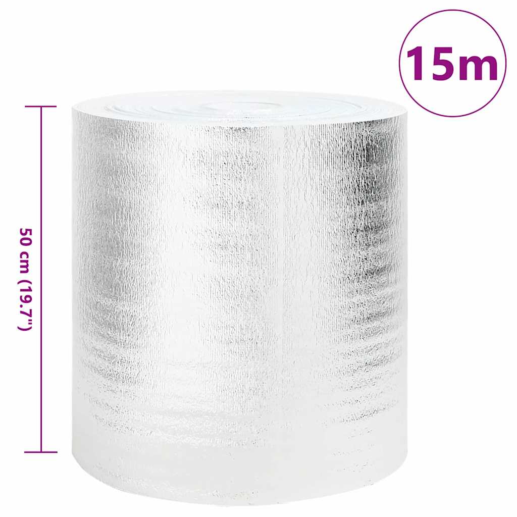 Reflektor topline za radijator Srebrno 15 x 0,5 m Polietilen