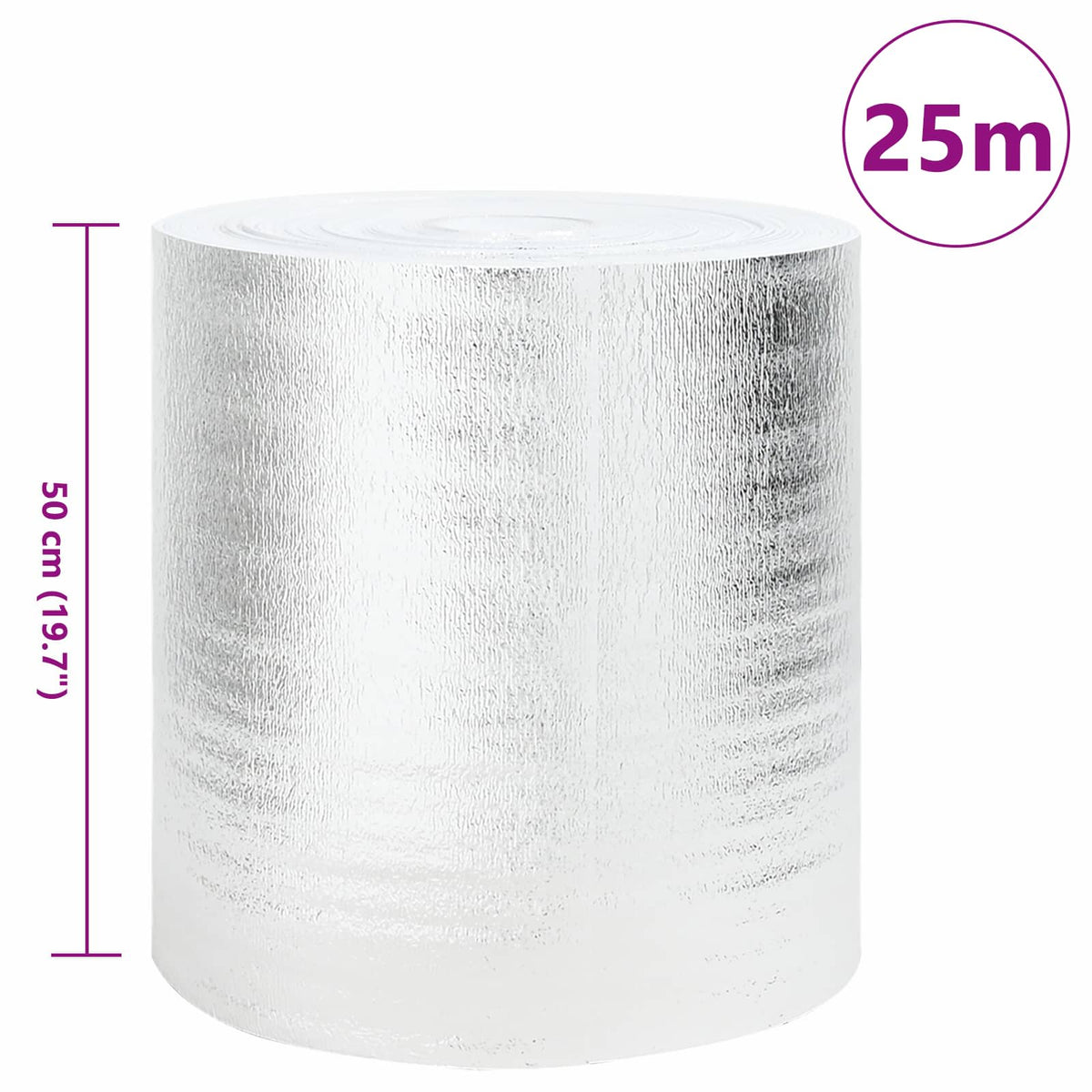 Reflektor topline za radijator 2 pcs Srebrno 25 x 0,5 m