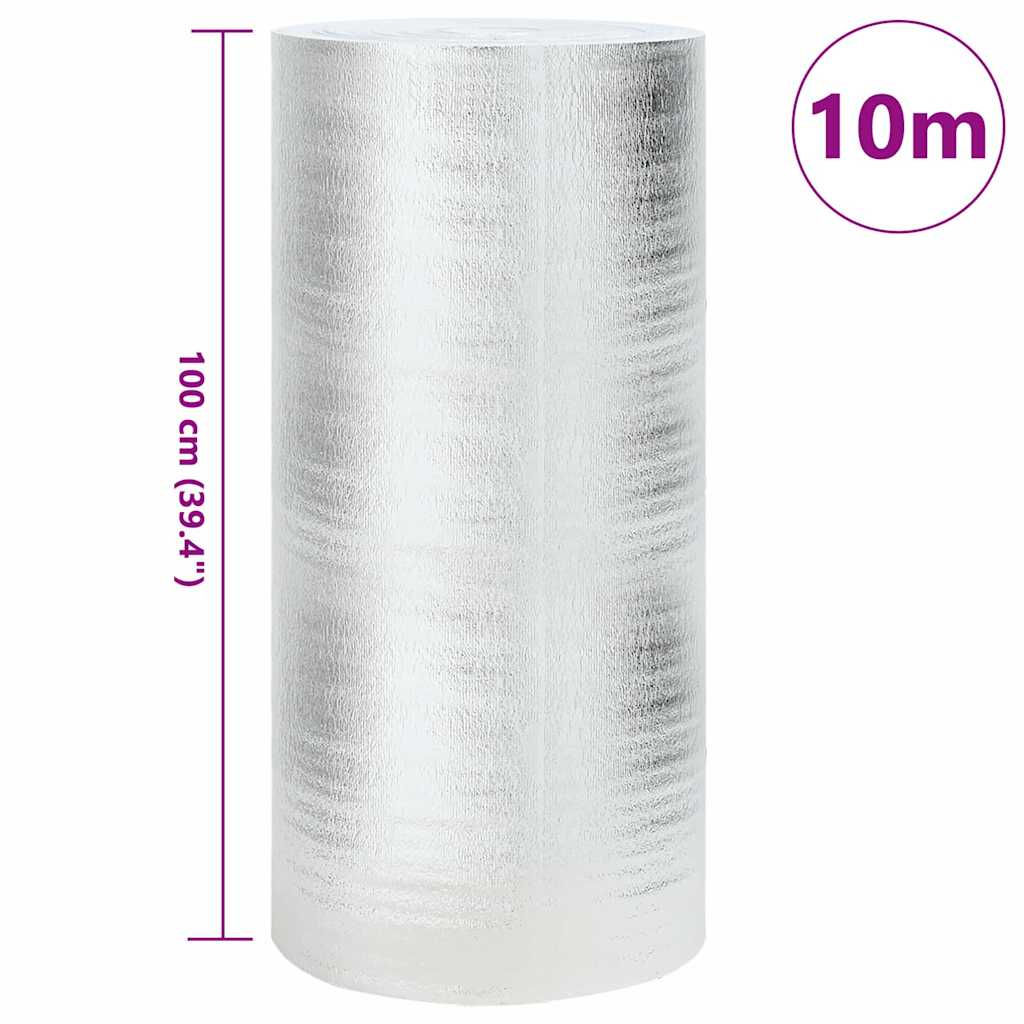 Reflektor topline za radijator Srebrno 10 x 1 m Polietilen