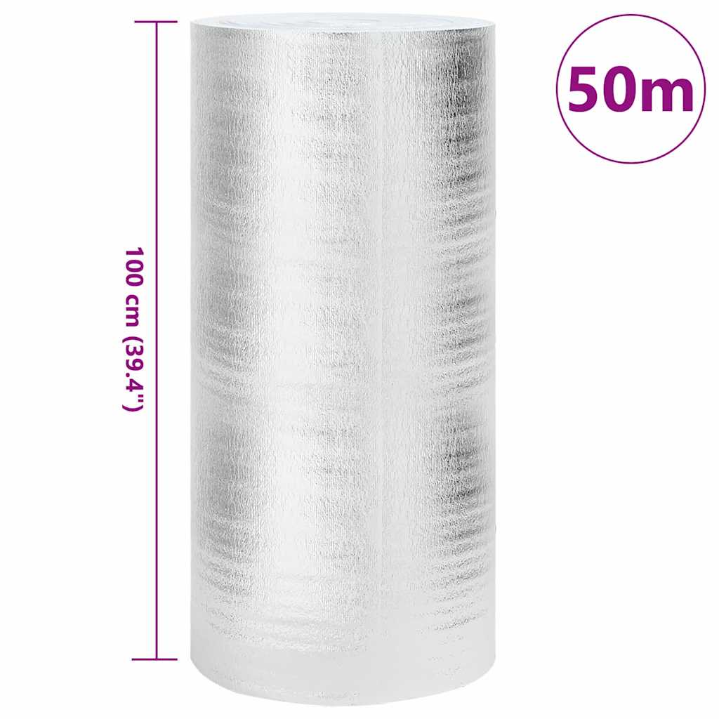 Reflektor topline za radijator Srebrno 50 x 1 m Polietilen