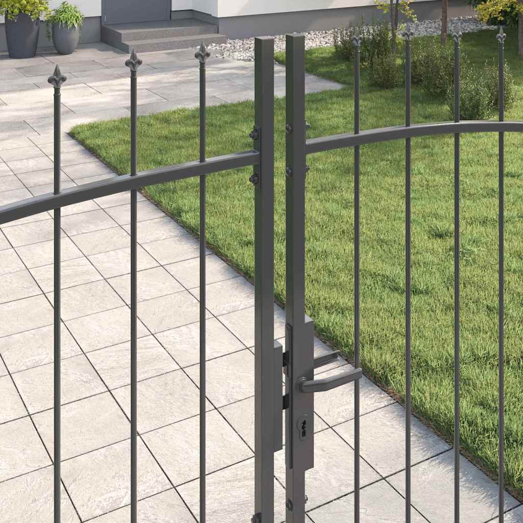 Dvoja vrata s zaključavanjem Woerden Siva 400 x 224,5 cm Čelik