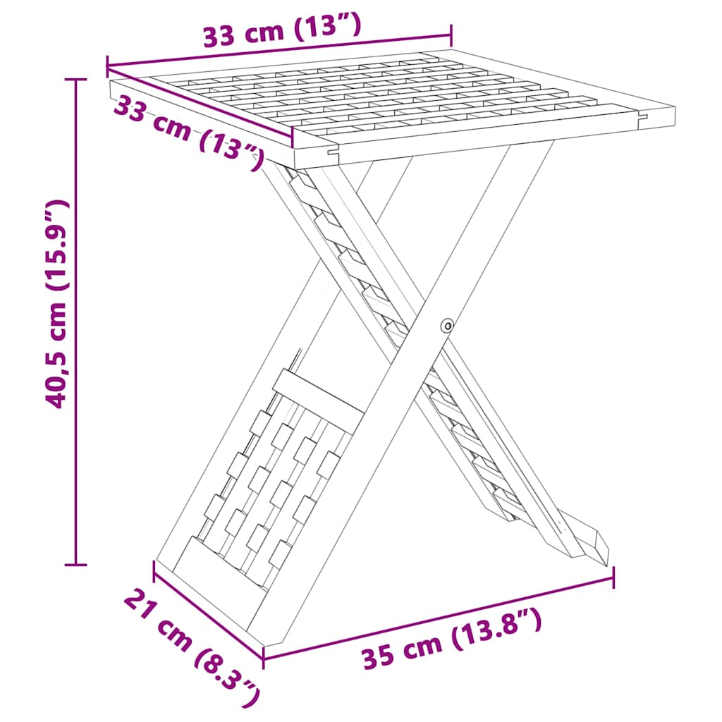 Kava Stol Smeđa 33 x 33 x 40,5 cm Masivni drvo orah