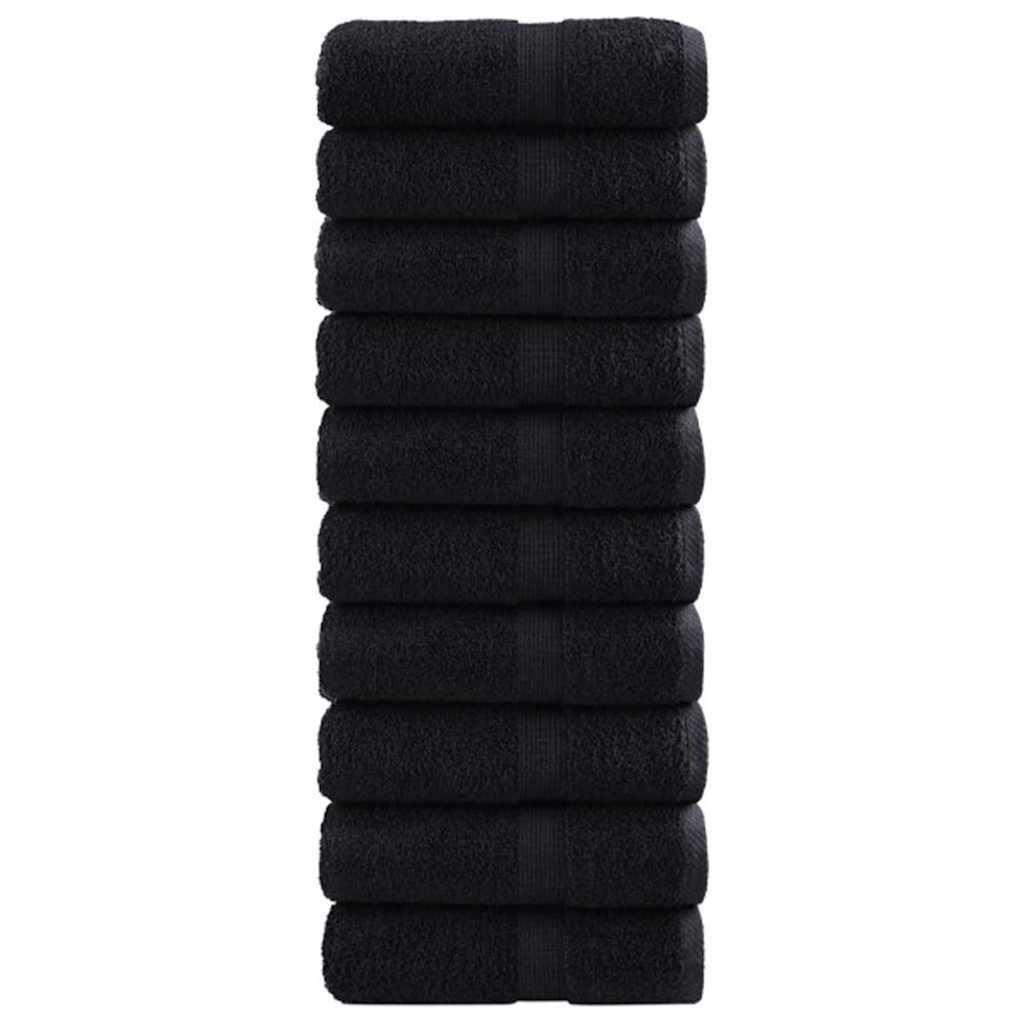 Ručnik za Goste SOLUND 50 pcs Crna 30 x 30 cm 550 gsm
