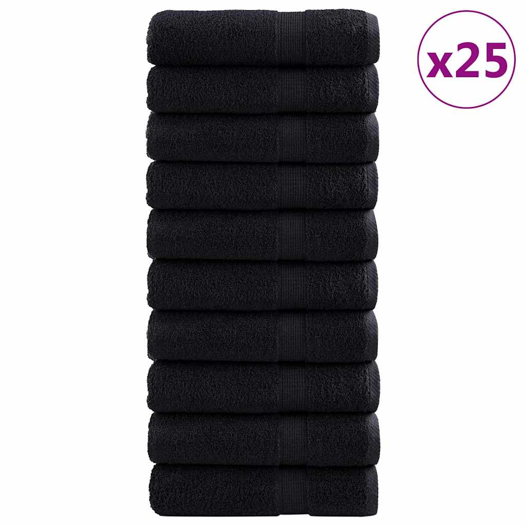 Ručnik za Goste SOLUND 25 pcs Crna 70 x 140 cm 550 gsm