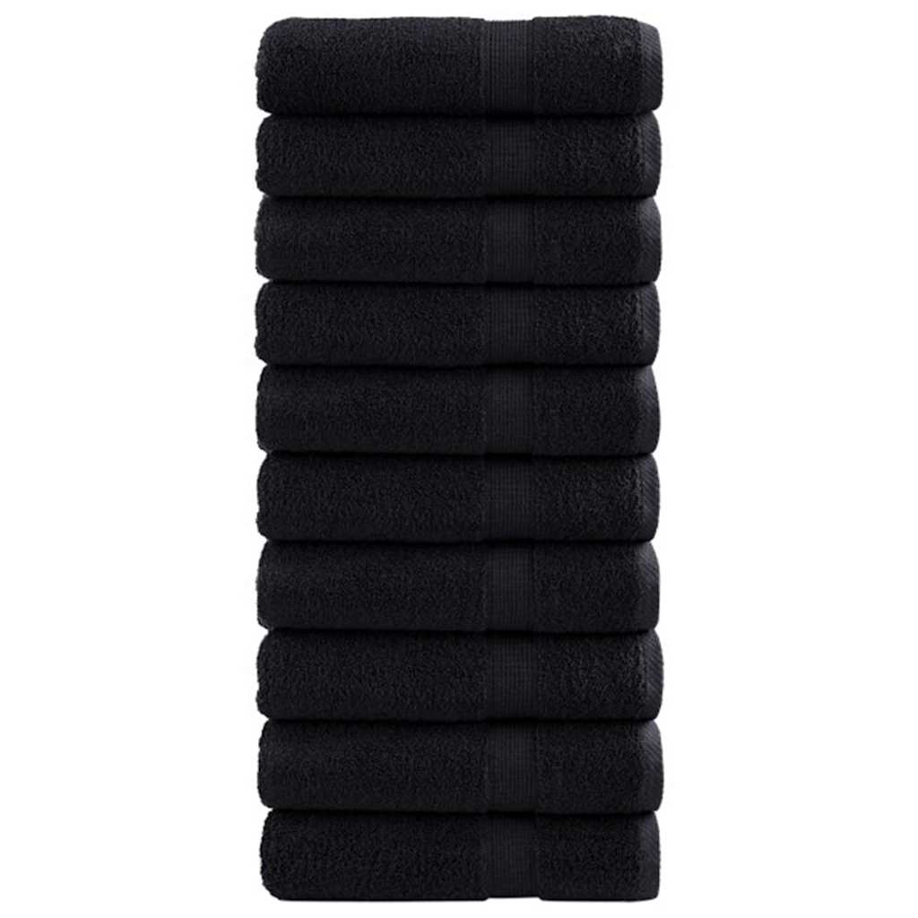 Ručnik za Goste SOLUND 25 pcs Crna 100 x 150 cm 550 gsm