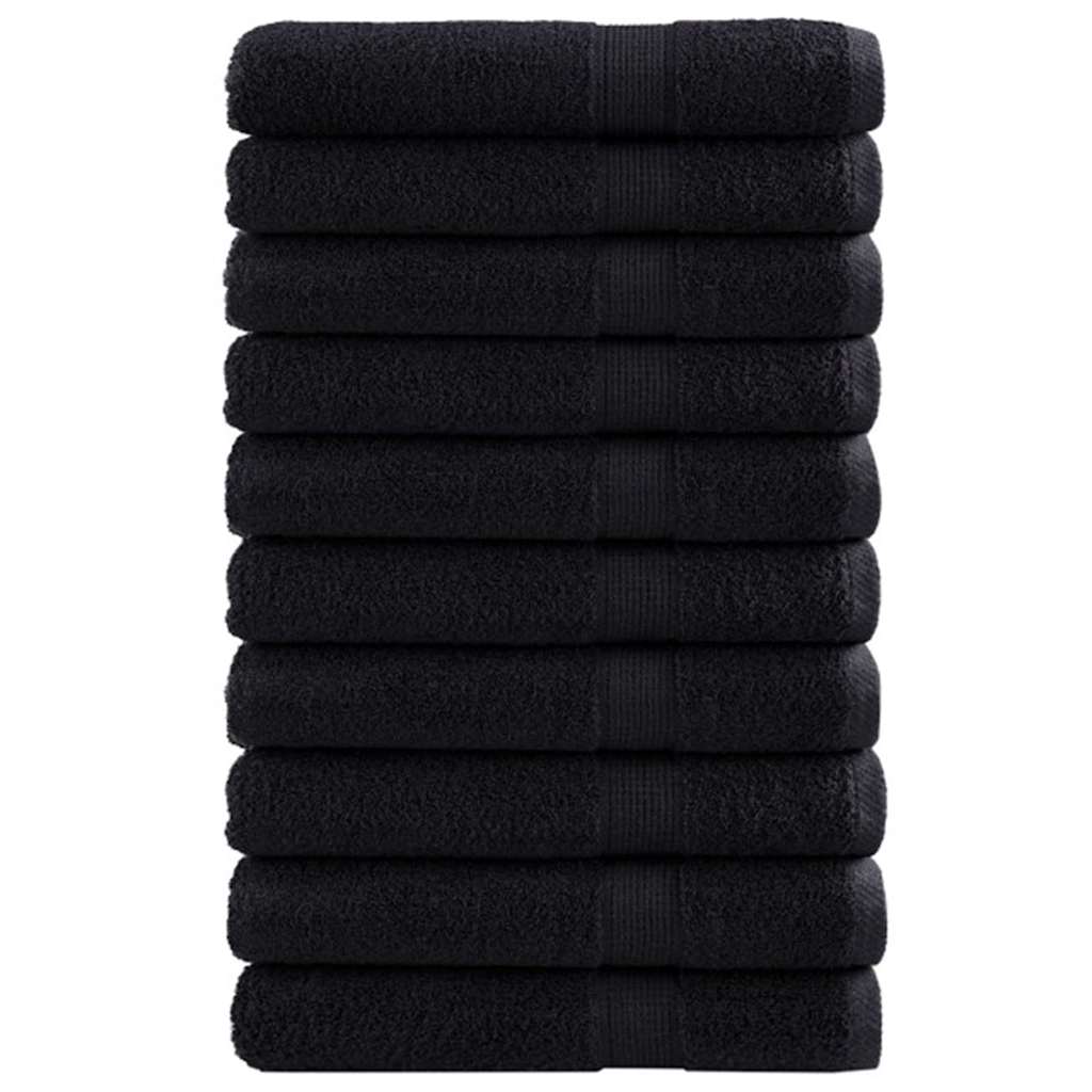 Ručnik za Goste SOLUND 25 pcs Crna 80 x 200 cm 550 gsm