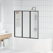 Tuš paravan Crna 120 x 2 x 117 cm Aluminij i PP