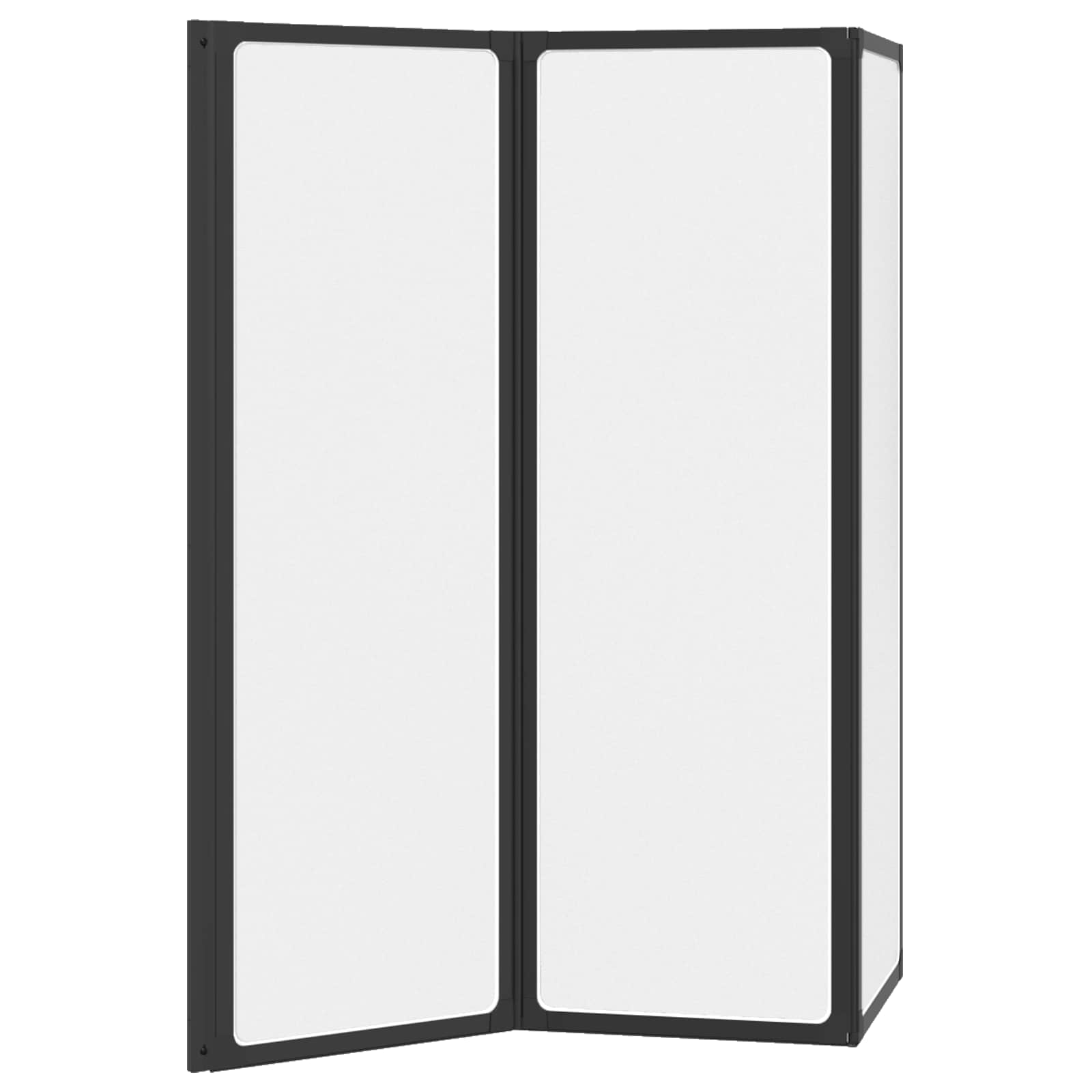 Tuš paravan Crna 120 x 2 x 117 cm Aluminij i PP