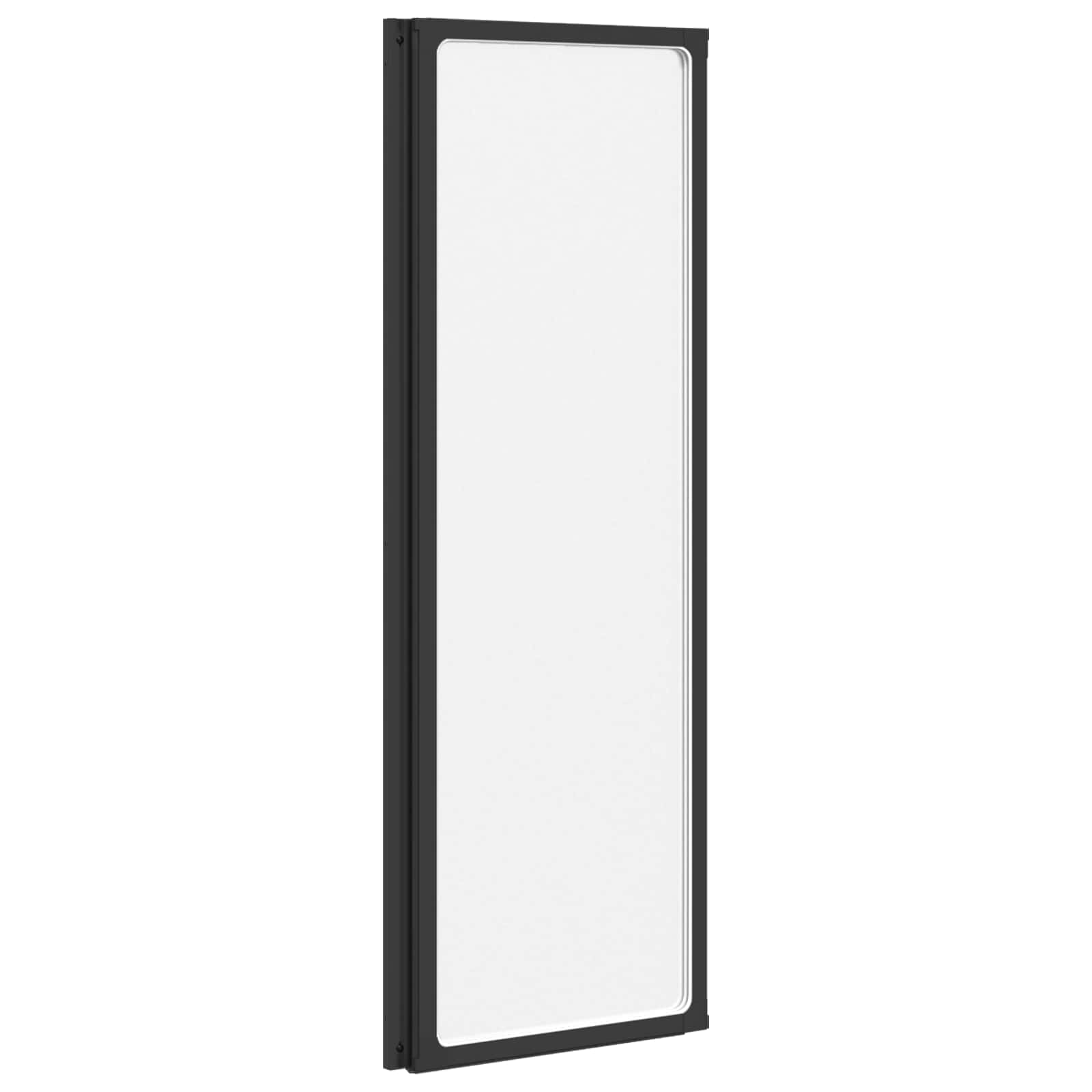 Tuš paravan Crna 120 x 2 x 117 cm Aluminij i PP