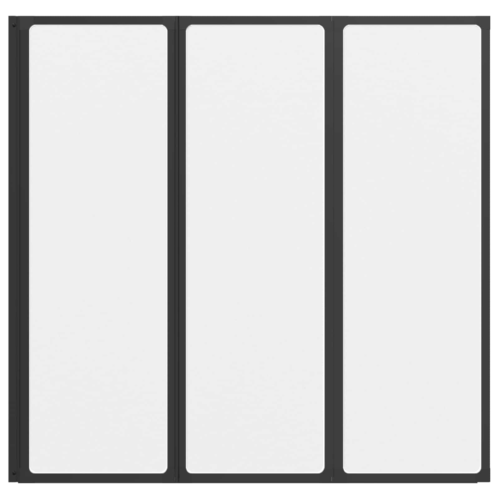 Tuš paravan Crna 120 x 2 x 117 cm Aluminij i PP