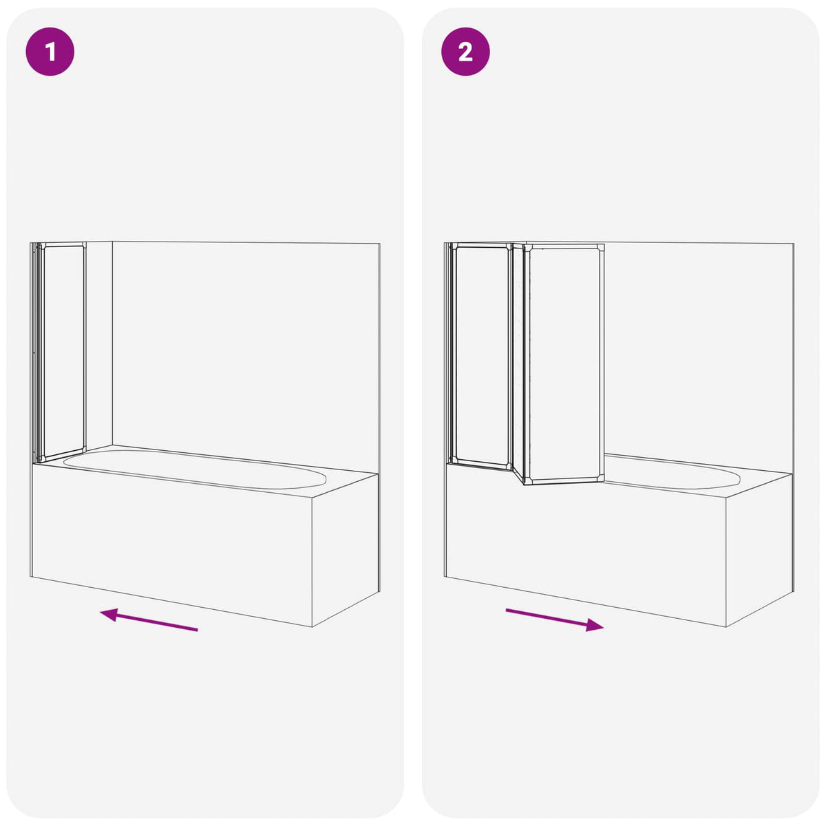 Tuš paravan Crna 120 x 2 x 117 cm Aluminij i PP