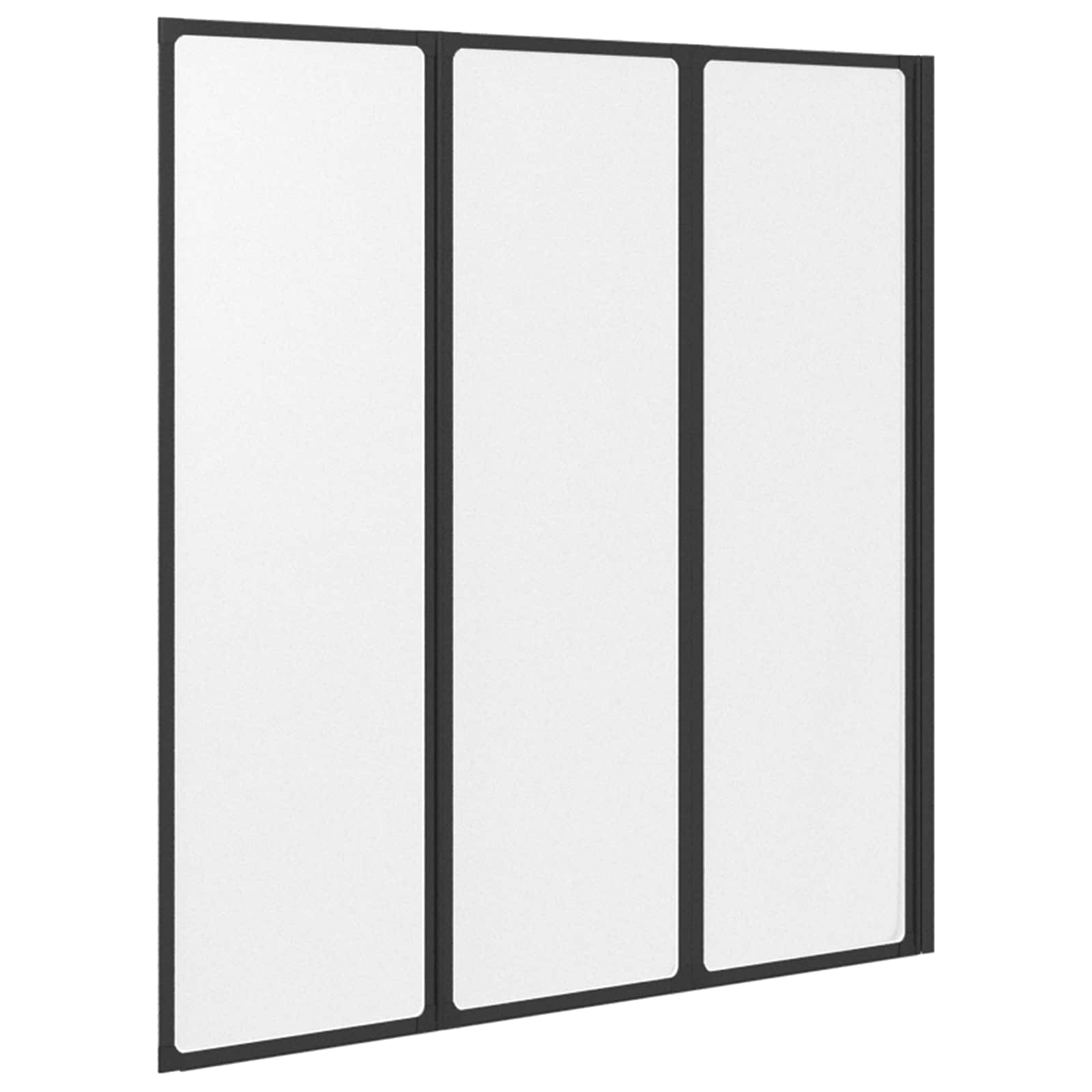 Tuš paravan Crna 132 x 2 x 140 cm Aluminij i PP