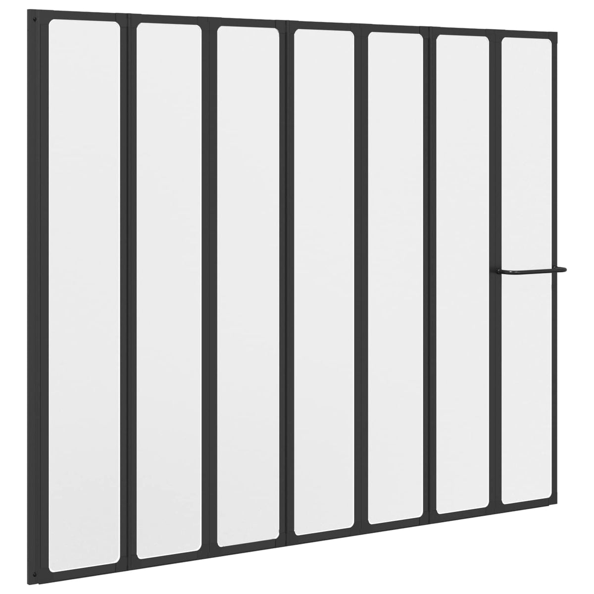 Tuš paravan Crna 168 x 140 cm Aluminij