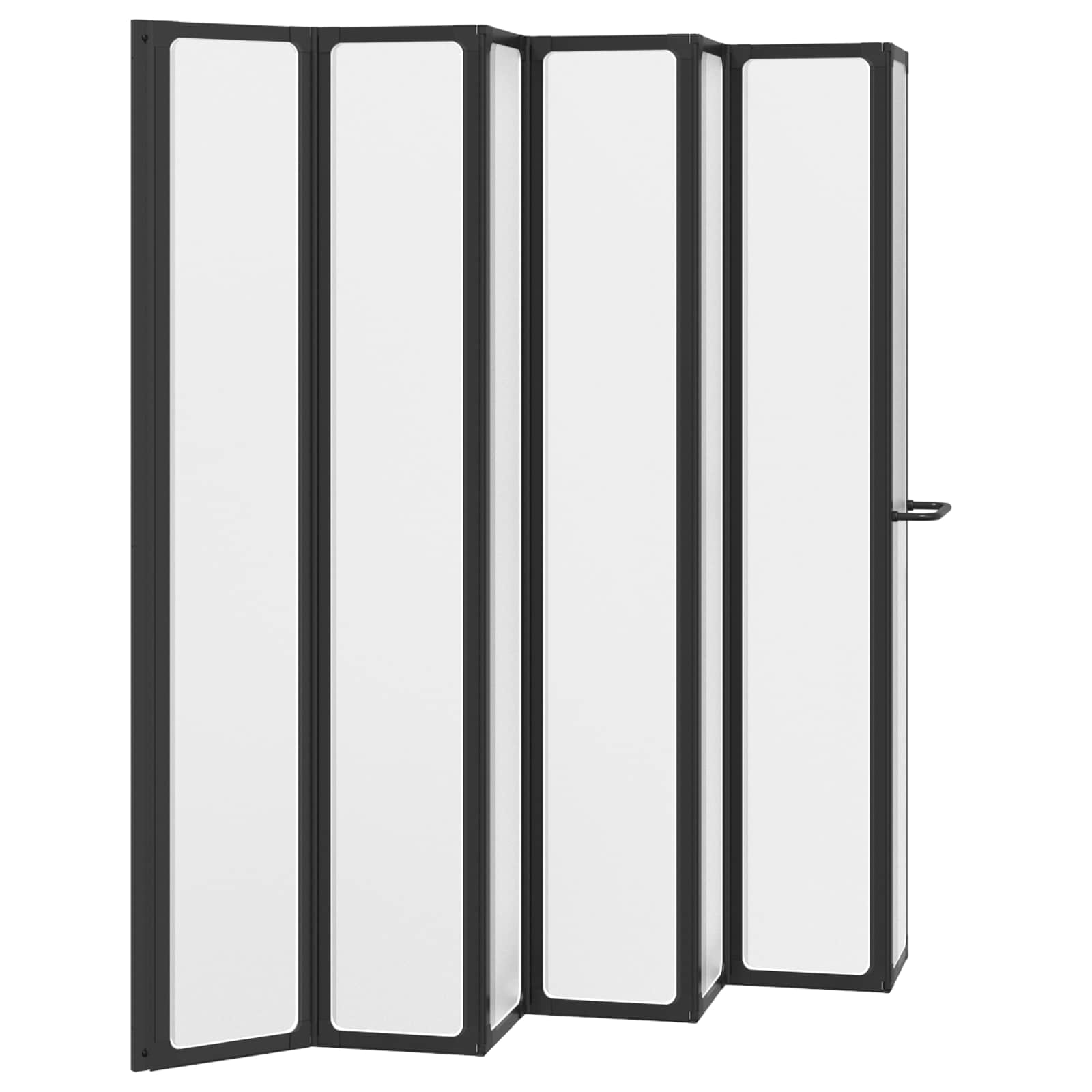 Tuš paravan Crna 168 x 140 cm Aluminij