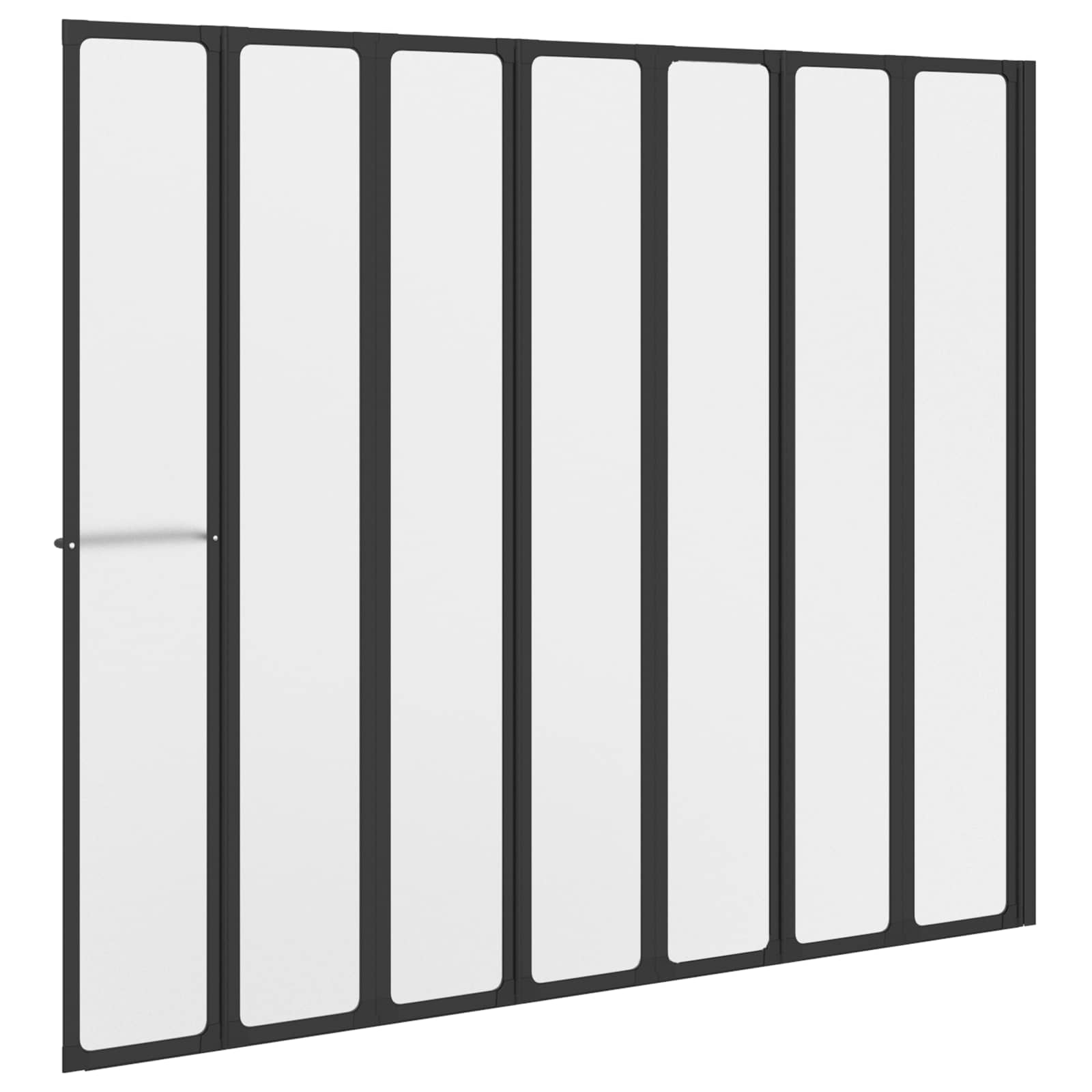 Tuš paravan Crna 168 x 140 cm Aluminij