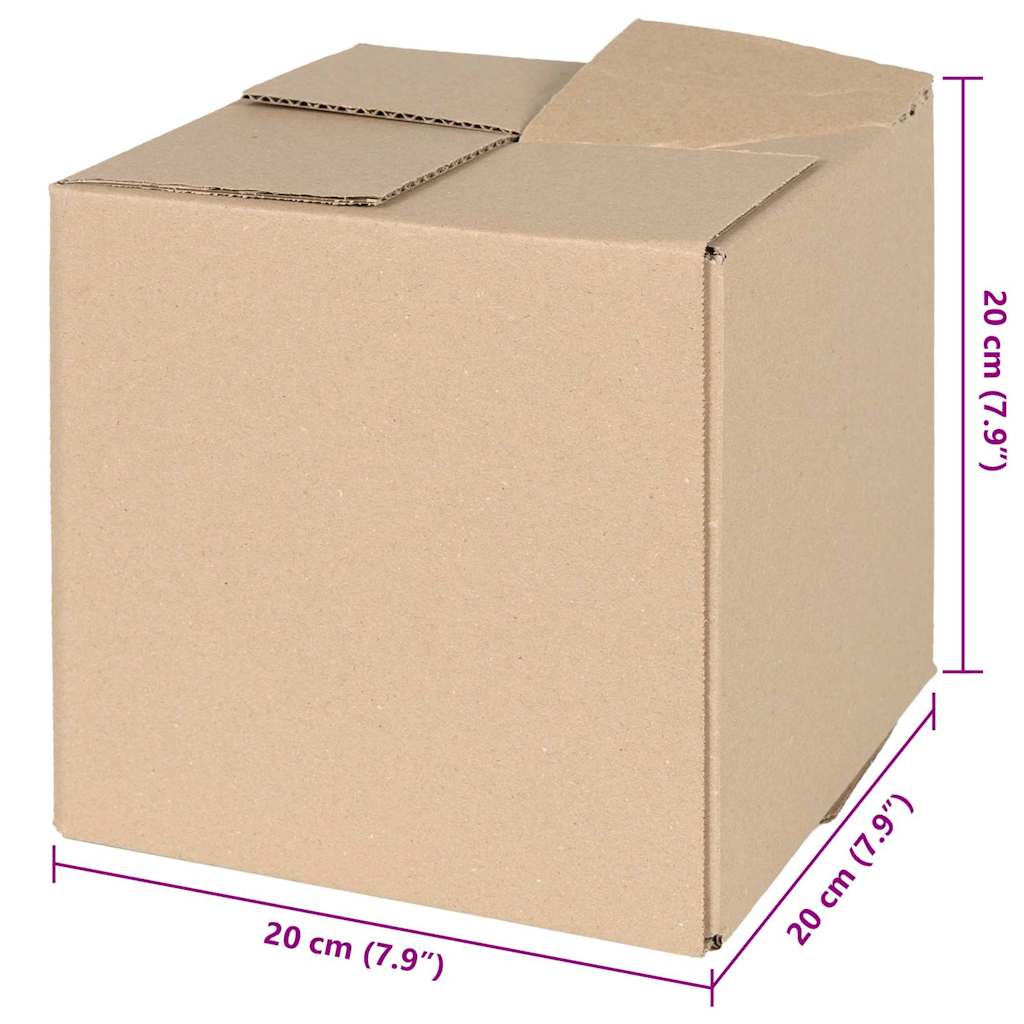 Preklopna kutija 50 pcs Prirodna 20 x 20 x 20 cm Karton