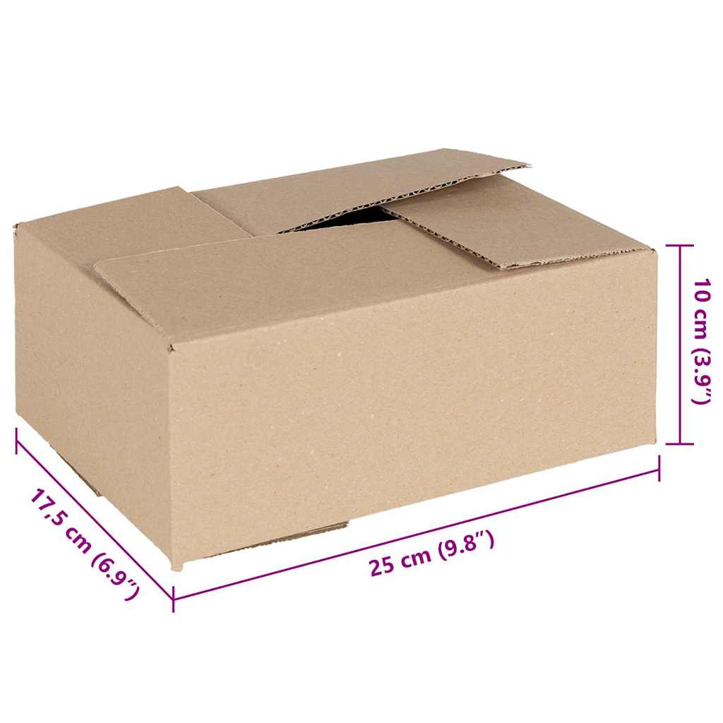 Preklopna kutija 50 pcs Prirodna 25 x 17,5 x 10 cm Karton