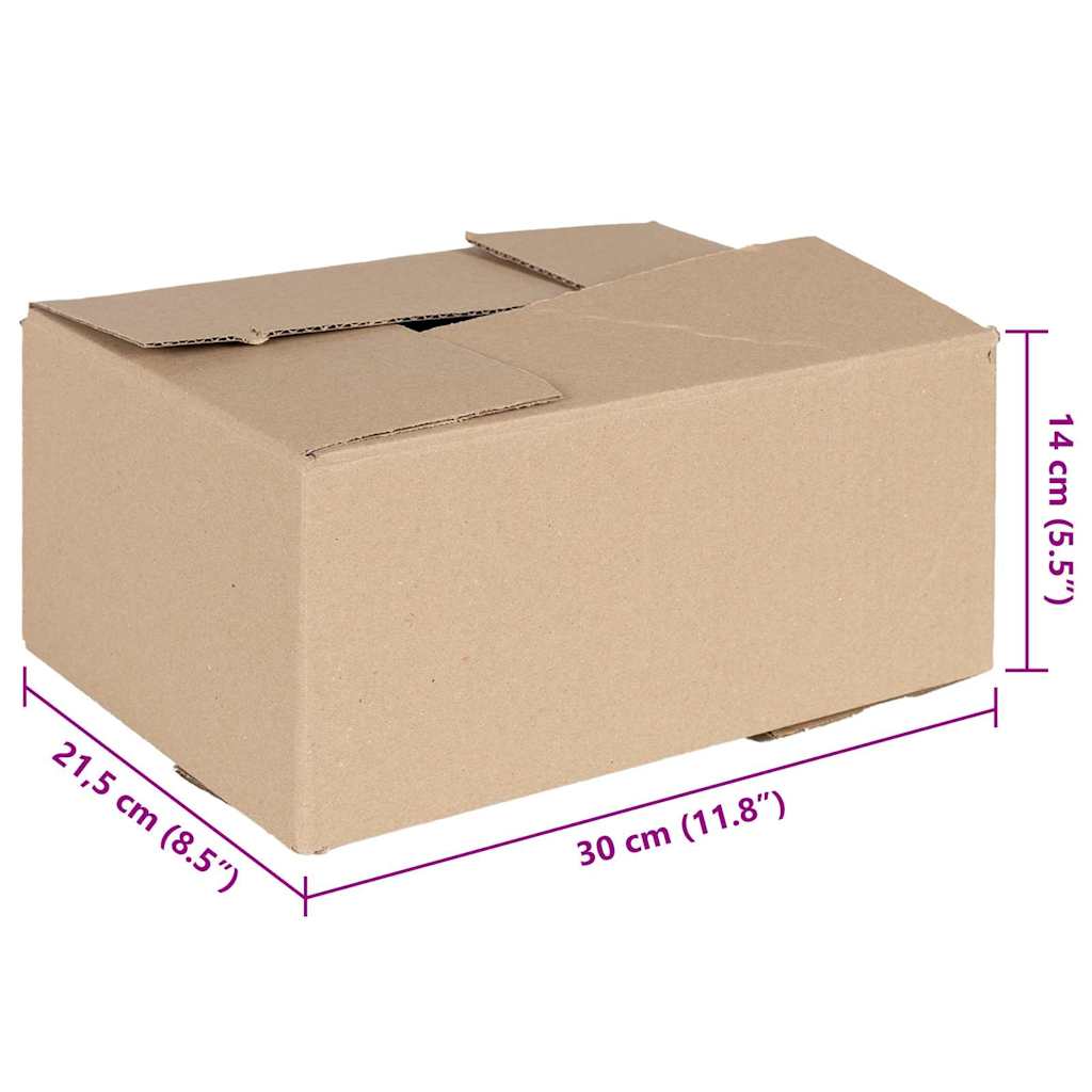 Preklopna kutija 50 pcs Prirodna 30 x 21,5 x 14 cm Karton