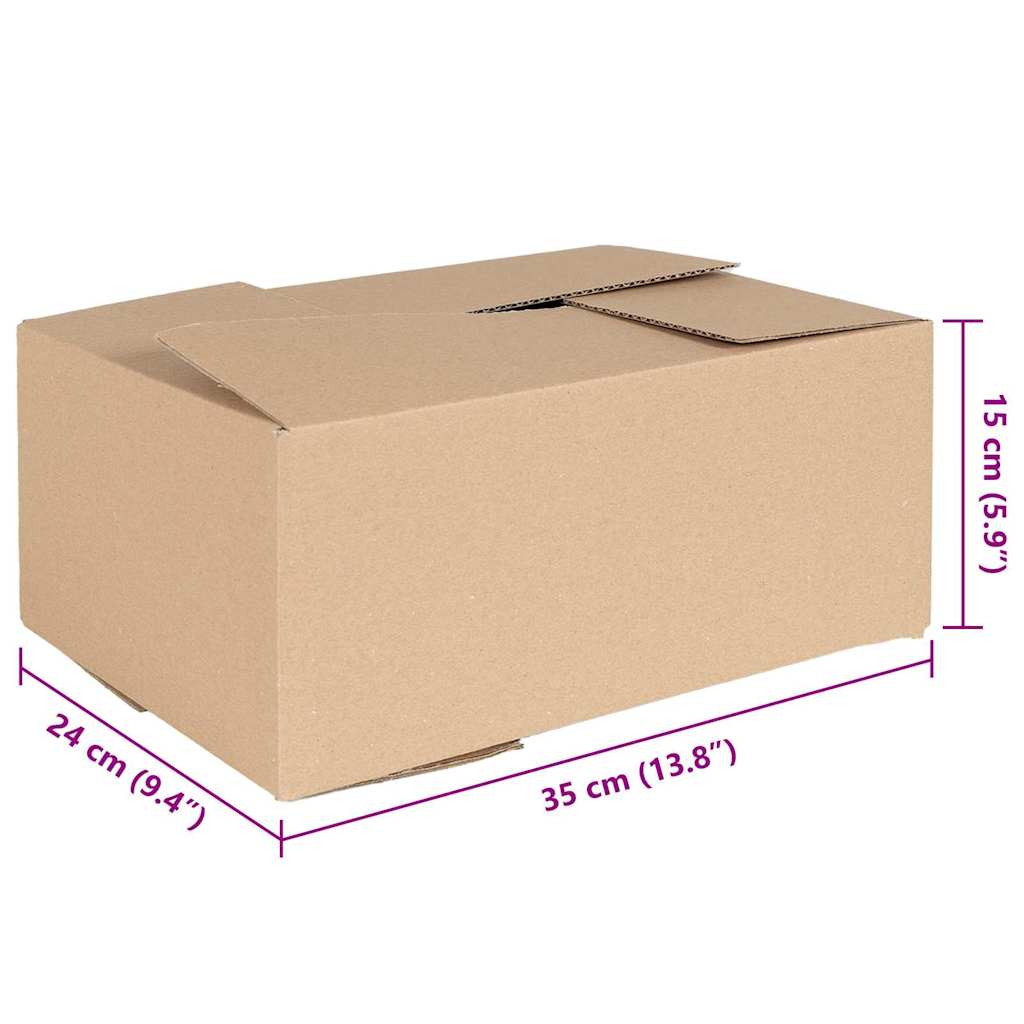 Preklopna kutija 50 pcs Prirodna 35 x 24 x 15 cm Karton