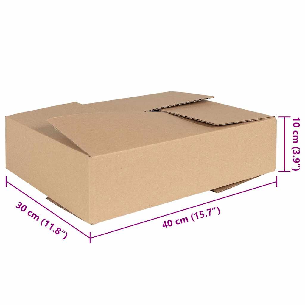 Preklopna kutija 50 pcs Prirodna 40 x 30 x 10 cm Karton
