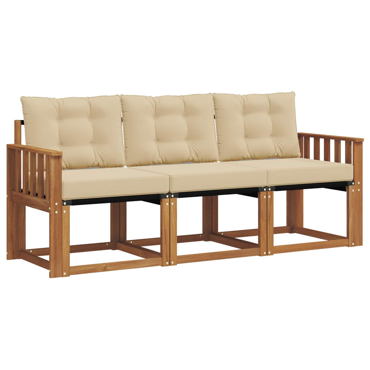 Set vanjskih sofa 3 kom. Prirodna i bež