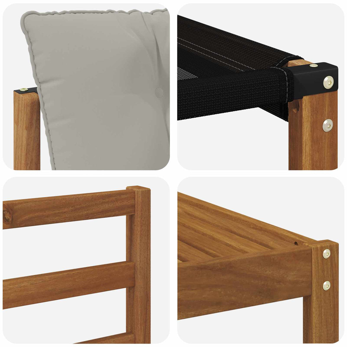 Set vanjskih sofa 5 kom. Prirodna i svijetlo siva