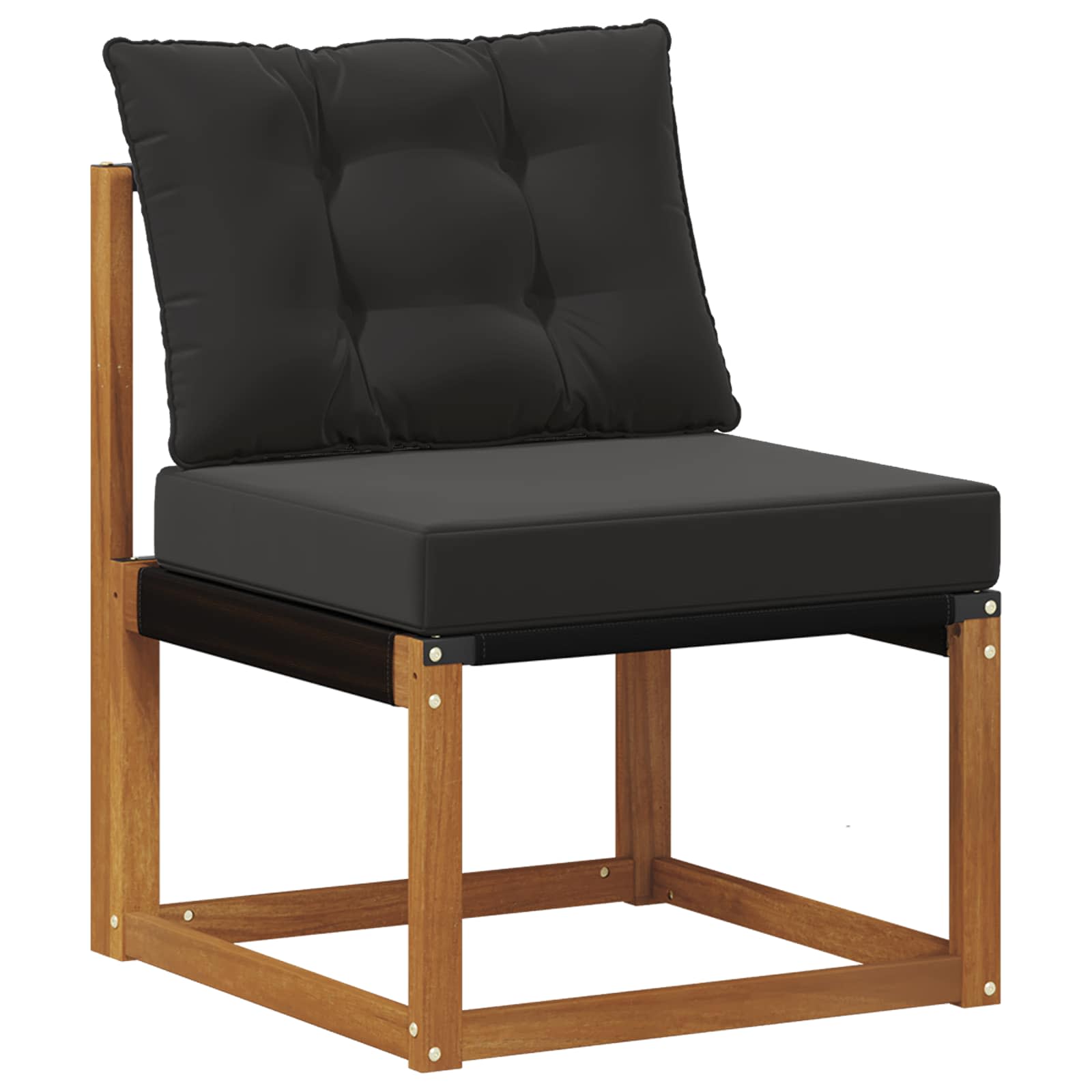 Set vanjskih sofa s jastukom 5 pcs Prirodna i crna