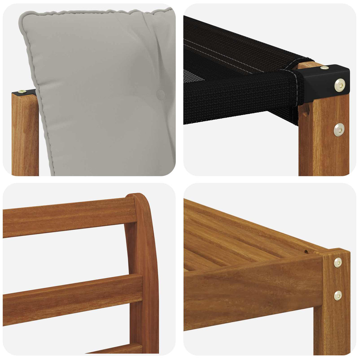 Set vanjskih sofa 5 kom. Prirodna i svijetlo siva