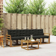 Set vanjskih sofa 5 kom. Prirodna i crna