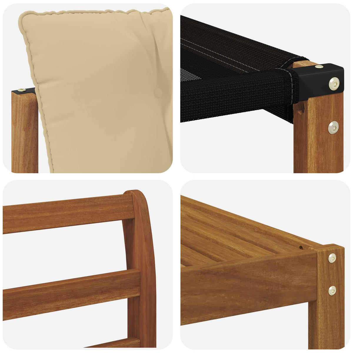 Set vanjskih sofa 5 kom. Prirodna i bež
