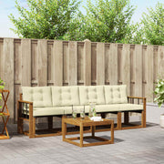 Set vanjskih sofa 5 kom. Prirodna i krem