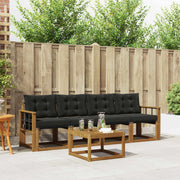 Set vanjskih sofa 5 kom. Prirodna i crna