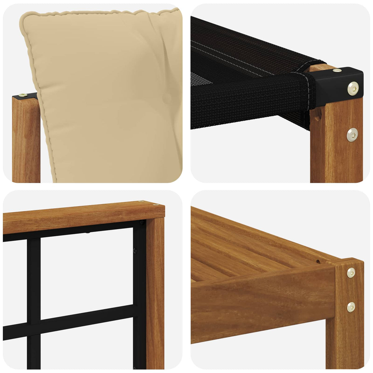 Set vanjskih sofa 5 kom. Prirodna i bež