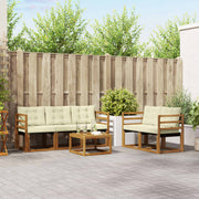 Set vanjskih sofa 6 kom. Prirodna i krem