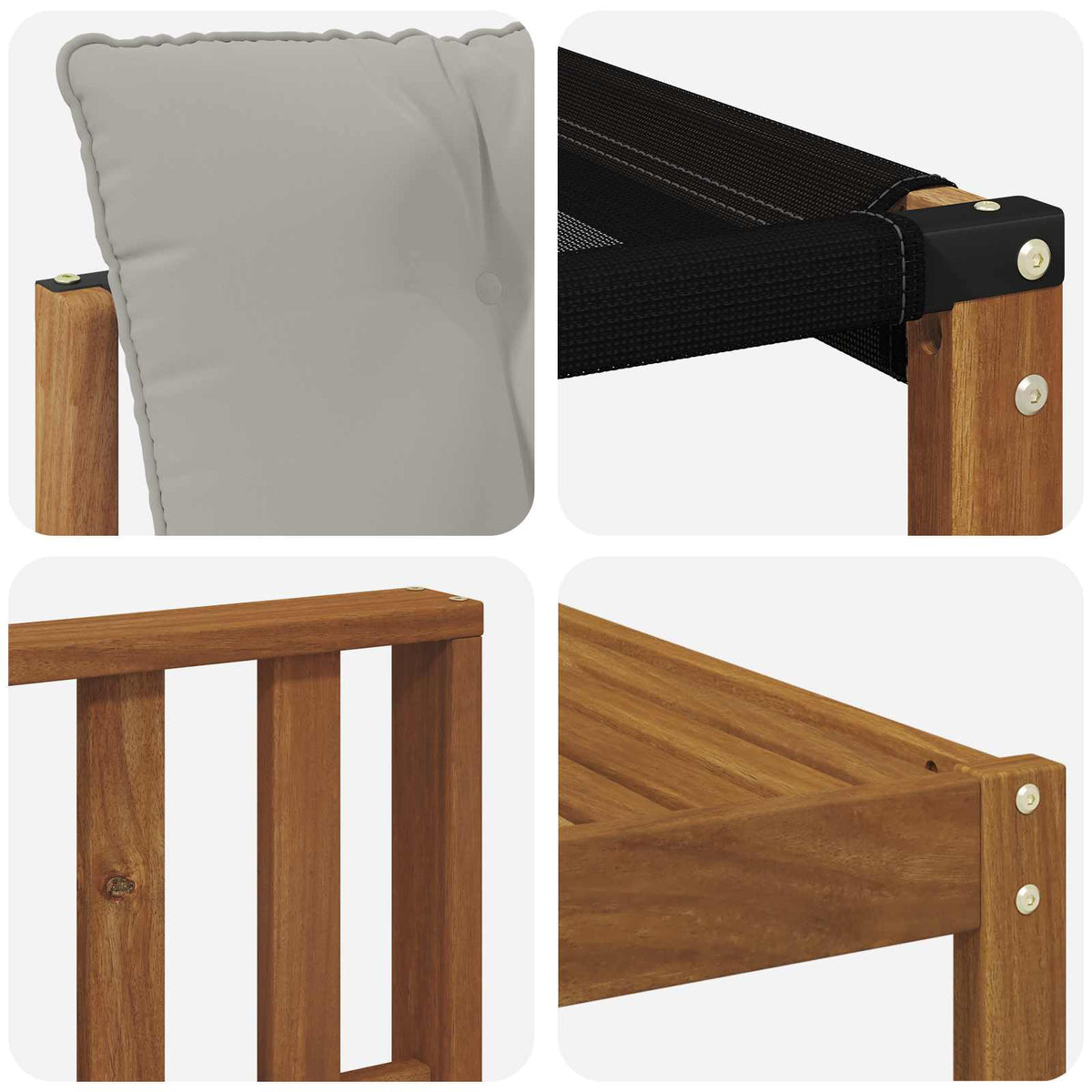 Set vanjskih sofa 6 kom. Prirodna i svijetlo siva